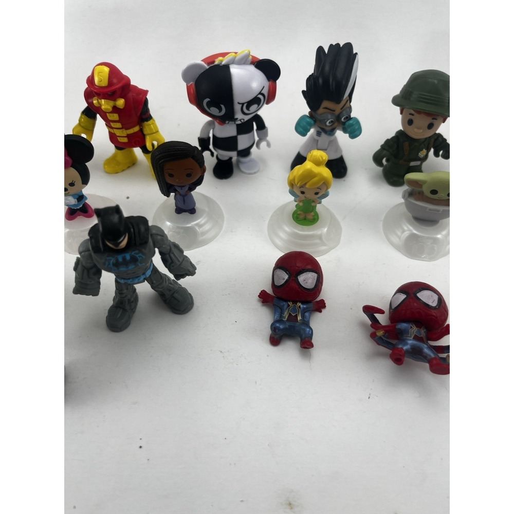 Lot of 18 Mini Figures Disney Marvel DC Star Wars Mario Mixed Characters Toys